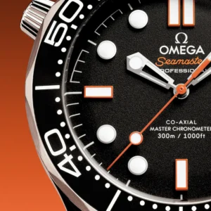 Omega Seamaster Diver 300 Automatic 42mm Mens Watch Orange Rubber MPN: O21032422001006