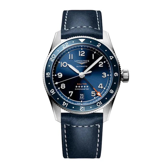 Longines Spirit Zulu Time 39mm Mens Watch Blue MPN: L38024932