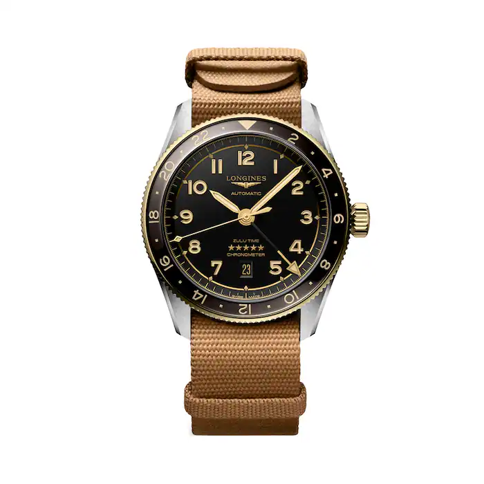 Longines Spirit Zulu Time 42mm Mens Watch Black MPN: L38125539