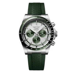 Longines Conquest 42mm Mens Watch Green Rubber Strap MPN: L38354029