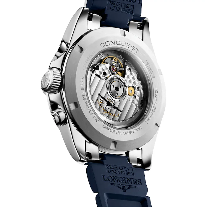 Longines Conquest 42mm Mens Watch Blue Rubber Strap MPN: L38354989