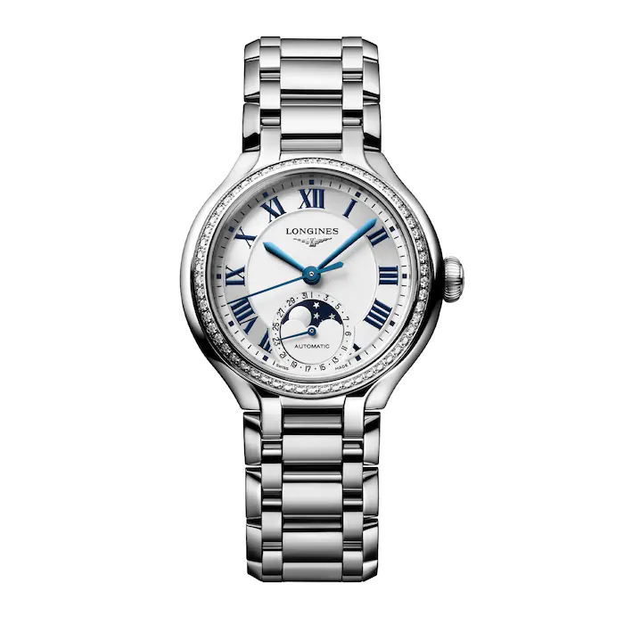 Longines PrimaLuna 34mm Ladies Watch Silver MPN: L81260716