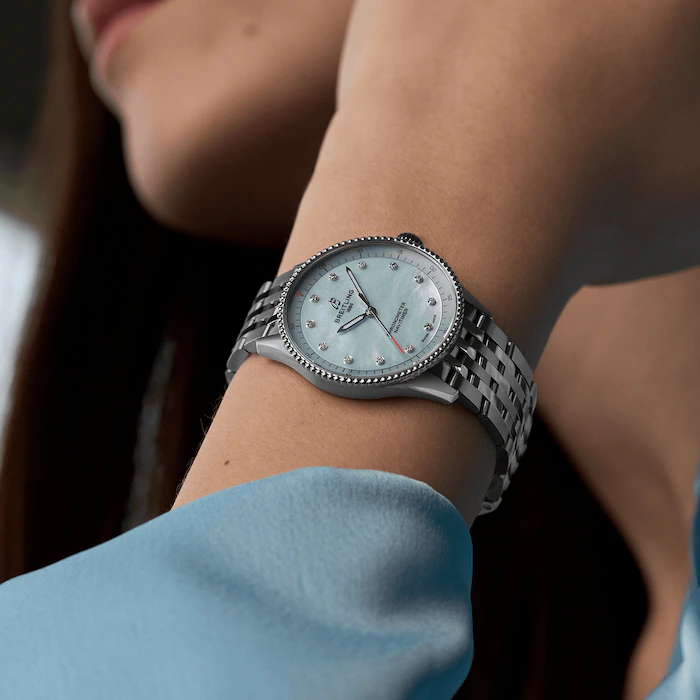Breitling Navitimer 32mm Ladies Watch Blue Mother Of Pearl MPN: A77320171C1A1