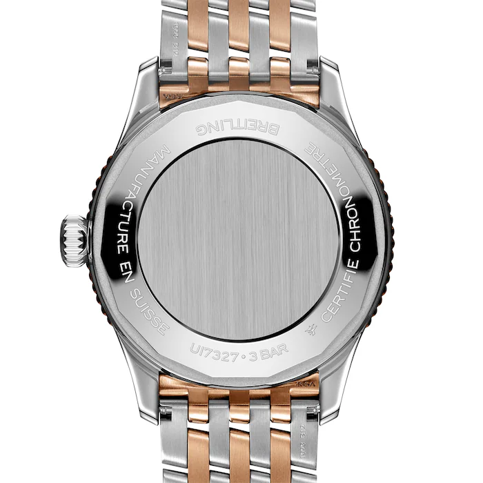 Breitling Navitimer 36mm Ladies Watch White Mother Of Pearl Stainless Steel And 18k Red Gold MPN: U17327211A1U1