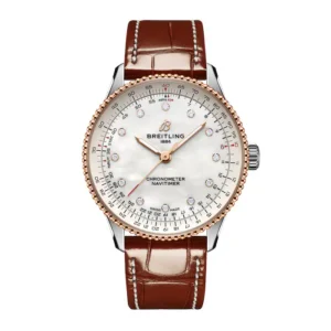 Breitling Navitimer 36mm Ladies Watch White Mother Of Pearl Alligator MPN: U17327211A1P1