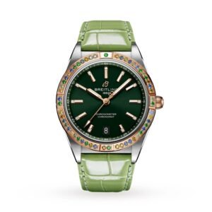 Breitling Chronomat Automatic 36 South Sea Green Leather Strap Ladies Watch MPN: U10380611L1P1
